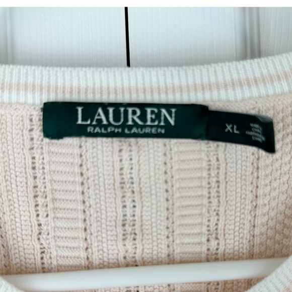 Lauren Ralph Lauren Peach Trevona Short Sleeve Sweater Size Extra Large - Picture 8 of 12